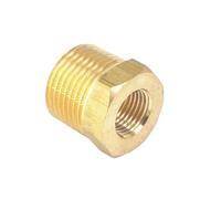 1PCS 3/8" BSPT Male X 1/4" NPT Female Reducing Bushing Brass Pipe Fitting Connector Adapter Air Gas Fuel Water Pressure 229 PSI