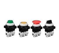 1PCS 3-Way Mechanical Valve VM130-01-30/32/34RA/BA/YA/GA/33A Control Valve Button Pneumatic Knob(Vm130-01-34ya)