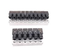 1pcs 3 Way Pneumatic Aluminium Solenoid Valve 3V1-06 Port 1/8" BSP AC DC Micro Control Gas Electric Valve Manifold(17-Set)
