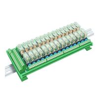 1PCS 30 Channel 1 SPDT DIN Rail Mount G2R-1-E 12V 24V 16A DC/AC With Fuse Interface Relay Module HL-30RD-O1P(INPUT 12VDC)