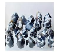 1pcs 300-400g Black and White Flame Torch Point Tower Gemstone