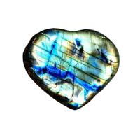 1pcs 300-500G Labrador Crystal Stone Coarse Sample Heart Gemstone Stone