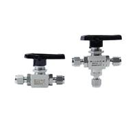 1pcs 3000psi 3 6 8 10 12 mm 1/8" 1/4" 3/8" 1/2" Compression Straight Tee Ways 316 Stainless Steel Ball Valve(Tee,10mm)