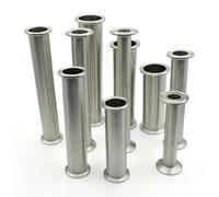 1pcs 304/316 Sanitary Stainless Steel Pipe Fitting Pipe Outer Diameter 19-102mm Homemade Ring Three Clip 50.5-119mm Length 100-500mm Wine Making Kit(SS316L,OD25 X Ferrule50.5,Length 250mm)