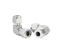 1pcs 304 316L Stainless Steel Forged Elbow Double Ferrules Union Elbow 1/8" 1/4" 3/8" 1/2" 6mm 8mm 10mm 12mm 14mm 16 Pipe Connectors(16mm Tube,316L Stainless Steel)