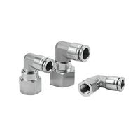 1pcs 304 Stainless PCF PLF PMF Pneumatic Quick Fitting Male 1/8" 1/4" 3/8" 1/2" BSPT Thread, Push in OD 4-16mm Quick Release Pipe(PLF,6-02_20 PCS)