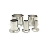 1pcs 304 Stainless Steel 20mm 30mm 40mm 50mm KF10 KF16 KF25 KF40 KF50 Weld Ferrule Vacuum Pipe Fitting Fit Tri Clamp(Length 40mm,KF25)