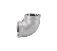 1PCS 304 Stainless Steel 90 Degree Elbow Dn6 DN8 DN10 DN15 DN20 DN25 DN32 1/2" BSPT for Connect Pipes and Valves Water Pipe Fittings(F-F,1.5 Inch)