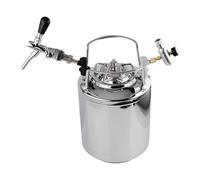 1Pcs 304 Stainless Steel Ball Lock 10L Beer Keg & Adjuatable Beer Tap Faucet & Co2 Keg Charger Kit Home Brewing