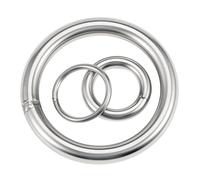 1pcs 304 Stainless Steel Big O Ring 70/90/100/120/180/200mm Outer Diameter 8/10/12mm Thickness Strapping Welded Round Rings(8X180)