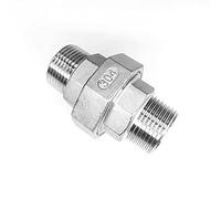 1pcs 304 Stainless Steel BSP Male to Male Thread Coupling Union Connector Pipe Fitting -(1-1/4Inch)