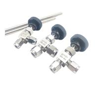 1PCS 304 Stainless Steel Double Ferrule Needle Valve 6mm 8mm 10mm Gas Path Right Angle Type Globe Valve