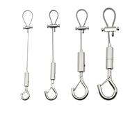 1PCS 304 Stainless Steel Hanging Wire Kit with Self-Locking Buckle, Adjustable Hooks for Hanging Pictures, Wall Decor, Photo Frame(1.5mm X 2Metre)