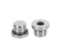 1pcs 304 Stainless Steel Hexagon Socket with ED Ring Sealing Plug Flange face Oil Bulkhead(M18 x 1.5)
