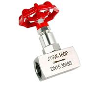 1PCS 304 Stainless Steel High-Pressure Needle Valve, NPT 1/2" Internal Thread J13W-160P for Industrial Applications