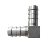 1PCS 304 Stainless Steel L-Shaped 90° Pagoda Elbow, 6 8 10 12 14 15 16 19 20 25 32 40mm Hose Barb Elbow Connector, Pipe Fitting for Water Gas Fuel Oil(20mm Hose Barb)