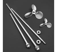 1pcs 304 Stainless Steel Three-Leaf Mixing Blade & Stirring Rod - 40mm to 120mm Diameter, 200mm to 500mm Length(Rod 450mm)