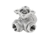 1pcs 304 Stainless Steel Three-Way Ball Valve high Platform T-Shaped L-Shaped q14/q15 Internal Thread Valve Switch DN25 50(DN25,304_TTYPE)