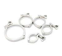 1pcs 304 Stainless Steel Tri Clamp Sanitary Single Pin Clamp with Gasket for Homebrew and Industrial Applications(77.5mm)