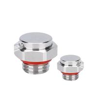 1PCS 304 Stainless Steel Waterproof Air Vent Valve M5 M6 M8 M10 M12 Screw in Protective Plug Metal Breather(M12X1.5B)