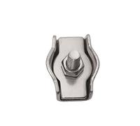1PCS 304 Stainless Steel Wire Rope Chuck Fastening Chuck Single Clip Double Brake Wire Chuck Wire Rope 2Pcs (Color : Silver, Size : Single Clip M4)