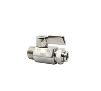 1pcs 304SS Mini Ball Valve for Home - 1/4inch, 3/8inch, 1/2inch BSPT, Push in, Normally Open, Fits 6-20mm Tubing(1/2inch Female 5mm)