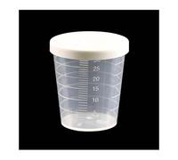 1pcs 30ml Clear Plastic Graduated Measuring Cup with White Lid for Cooking & Baking, Multipurpose Dispensing Measure Beaker Measuring Cup Container