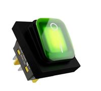 1PCS 30x22mm Rocker Switch DPST Heavy Duty 30A T85 Rated IP67 Waterproof 12-24V/110-220V for Marine Boat Toggle Cont rol