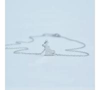 1pcs 316 Stainless Steel Butterfly Initial A-Z Letters Pendant Chain Necklace -LETTER L