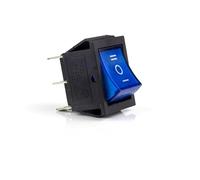 1pcs 31X26mm Power Rocker Switch KCD4 2/3 Position Boat Button Switch Latching with Light16A 250VAC 20A 125VAC On-Off-on IDGTTLDF(Blue ON-OFF-ON)