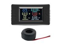 1PCS 32A/63A/100A Digital Smart Energy Meter Single Display Color Screen 6in1 Voltmeter Kwh Meter AC 220V Electrical(PZEM-022coil CT 63A)