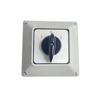 1PCS 32A Changeover Cam Switch 2/3 Positions Two Poles With Waterproof Box Select Interruptor Silver(102-1P)