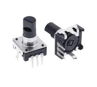 1pcs 360 Degree Rotary Encoder EC12 RE12 Encoder Coding 3Pin 24 Position No Push Button Switch Handle Length 12.5/15/20MM(20mm Half handle,5PCS)
