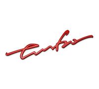 1Pcs 3D Car Styling Sticker Metal TURBO Emblem Body Rear Tailgate Badge For car (Red)