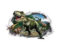 1Pcs 3D Dinosaur Wall Stickers Dino Crack Hole,Self-Adhesive Dinosaurs Wallpaper for Boys Boy Kid Bedroom Playroom Wall Decor, 55cm/21.66inch×32cm/12.59inch