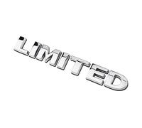 1Pcs 3D Metal LIMITED Car Side Rear Trunk Emblem Badge Sticker Decals Compatible With JEEP Wrangler Compass Commander Cherokee (Color : Silver)