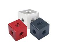 1PCS 3D Printer Bracket Fixing Piece Parts M8 M10 Nut Block Connector Cube Screw DIY Accessories(Silver,1pcs 30X30X30 M10)