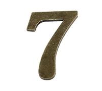 1Pcs 3Inch Metal Mailbox Numbers Solid Zinc Alloy House For Outside Self Adhesive For Apartment(Bronze No.7)