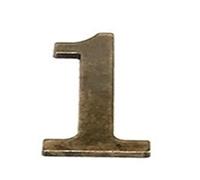 1Pcs 3Inch Metal Mailbox Numbers Solid Zinc Alloy House For Outside Self Adhesive For Apartment(Bronze No.1)