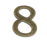 1Pcs 3Inch Metal Mailbox Numbers Solid Zinc Alloy House For Outside Self Adhesive For Apartment(Bronze No.8)