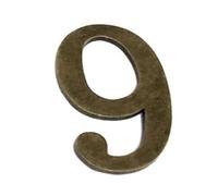 1Pcs 3Inch Metal Mailbox Numbers Solid Zinc Alloy House For Outside Self Adhesive For Apartment(Bronze No.9)