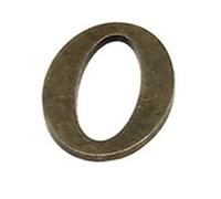 1Pcs 3Inch Metal Mailbox Numbers Solid Zinc Alloy House For Outside Self Adhesive For Apartment(Bronze No.0)