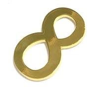 1Pcs 3Inch Metal Mailbox Numbers Solid Zinc Alloy House For Outside Self Adhesive For Apartment(Gold No.8)