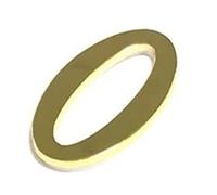 1Pcs 3Inch Metal Mailbox Numbers Solid Zinc Alloy House For Outside Self Adhesive For Apartment(Gold No.0)