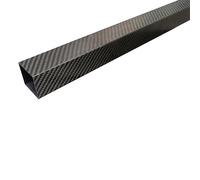 1pcs 3K Full Carbon Fiber Square Tube Plain Matte Length 500mm, for Mechanical Equipment Surface High Strength Hollow Carbon Fiber Pipe(28X28X24MM)