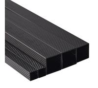 1Pcs 3K Plain Weave Matte Full Carbon Fiber Square Tube, High Strength OD 8-28mm Length 500mm Pipe(24x24x20mm)