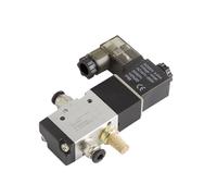 1PCS 3V110-06 NO NC solenoid valve three-way pneumatic air control valve gas solenoid valve aluminum valve body DC12V 24V(3V110-06 NO 8mm,DC 12V)
