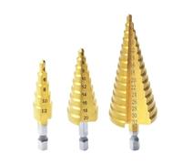 1PCS 4-12mm 4-20mm 4-32mm Metric Spiral Flute Step HSS Steel 4241 Cone Coated Drill Bits Tool Set Hole Cutter(4-12mm 1pc)