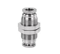1PCS 4-16 Mm Tube OD 2 3 4 Ways Elbow Tee Y Cross Bulkhead Compression Stainless Push in Connect Pneumatic Air Fitting(PM,10mm)