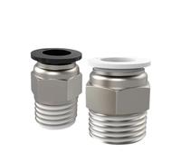 1pcs 4 6 8 10 12mm 1/8'' 1/4'' 3/8'' 1/2'' Straight Push in Fitting Pneumatic Push to Connect Air Adapter Plug Socket Connector(PC12-01,Black Head)